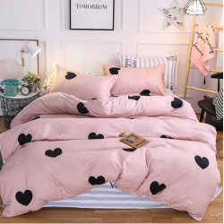 Двоен спален комплект с олекотена завивка Пинки