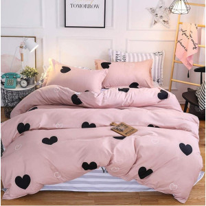 Двоен спален комплект с олекотена завивка Пинки