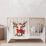 Меко бебешко коледно одеяло Fawn