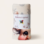 Меко бебешко коледно одеяло Fawn
