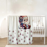 Меко бебешко коледно одеяло Santa Claus