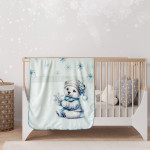 Меко бебешко коледно одеяло  Bear