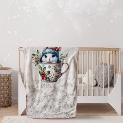Бебешко одеяло с шерпа Bunny in cup
