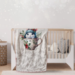Бебешко одеяло с шерпа Bunny in cup