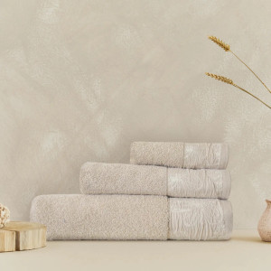 Бежова хавлиена кърпа Ria - 30х50 см.