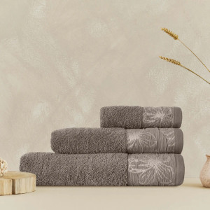 Тъмносива хавлиена кърпа Ria - 30х50 см.