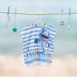 Детско хавлиено пончо A smile - L