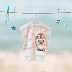 Детско хавлиено пончо A Hedgehob - L