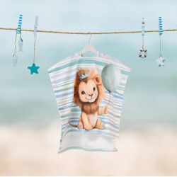 Детско хавлиено пончо Lion hub - L