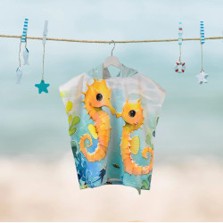 Детско хавлиено пончо Seabed - L