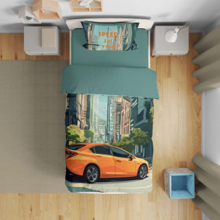 Единично спално бельо Car