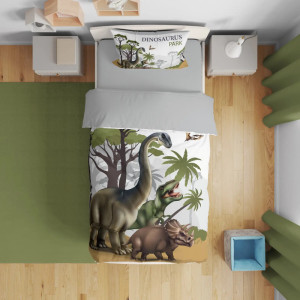 Единично спално бельо Dino Park