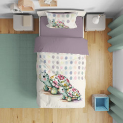 Единично спално бельо Turtle