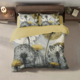 5 части спално бельо Dandelion - Памучен сатен