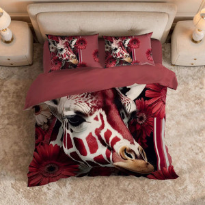 5 части спално бельо Giraffe - Памучен сатен