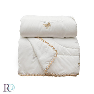 Бебешка олекотена завивка Лято Bear - Бяло