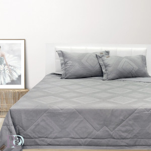 Олекотена завивка с калъфки Moreni - Сива