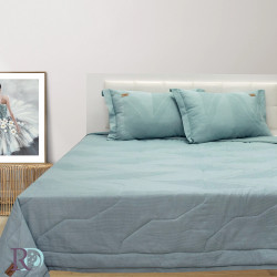 Олекотена завивка с калъфки Moreni - Зелена