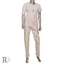 Стилна дамска пижама Ina - Розов