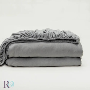 Чаршаф с ластик Сив Вискоза - 160х200 см.  Чаршаф с ластик Сив Вискоза - 160х200 см.