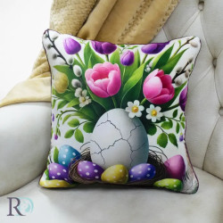 Великденска декоративна възглавница Tulips