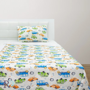 Детско спално бельо вискоза със завивка Carts