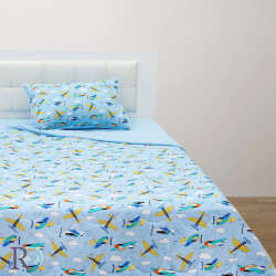 Детско спално бельо вискоза със завивка Plane