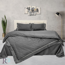 Двойно спално бельо Памучен сатен Alexa грей 