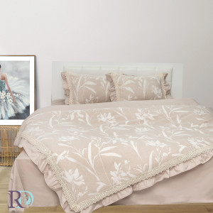 Спално бельо от органичен памук Miya бежов