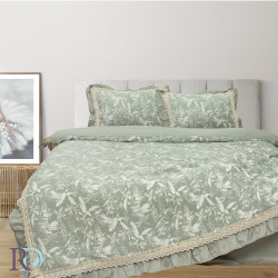 Спално бельо от органичен памук Miya зелен