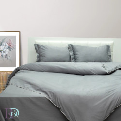 Спално бельо от памучен сатен Grey