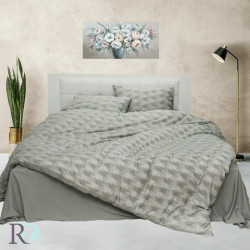 Двойно спално бельо Troya сиво